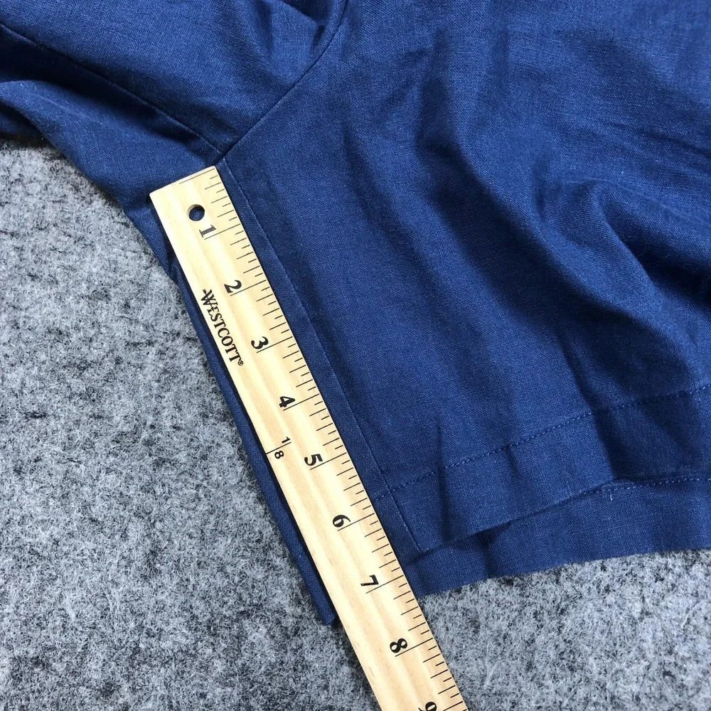 Banana Republic Shorts Mens 40 Blue Linen Blend Chino 7 Inch Casual Summer